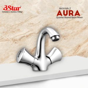 3 Star Basin Mixer Aura