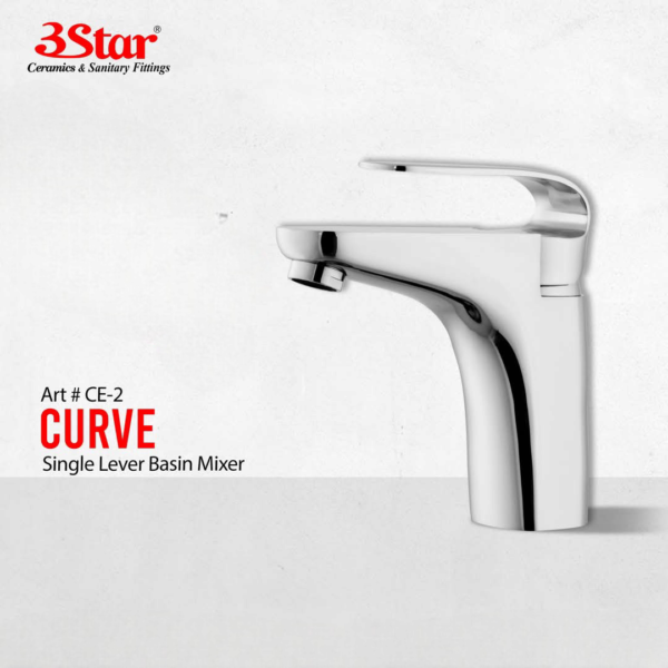 3 Star Basin Mixer Curve