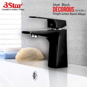 3 Star Basin Mixer Decorous Matt Black