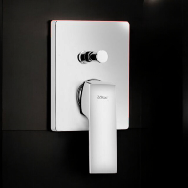 3 Star Concealed Shower Mixer Square