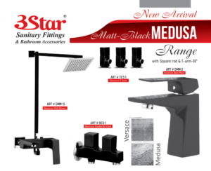 3 Star Shower Set Medusa Medusa Black Square