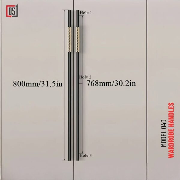 Cabinet Handle DS 040 Matt Black Golden