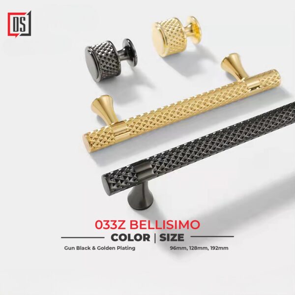 Cabinet Knob DS 033Z Black nad Golden