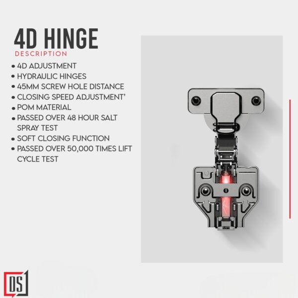 Cabint Hinges 4D Soft Close DS Back