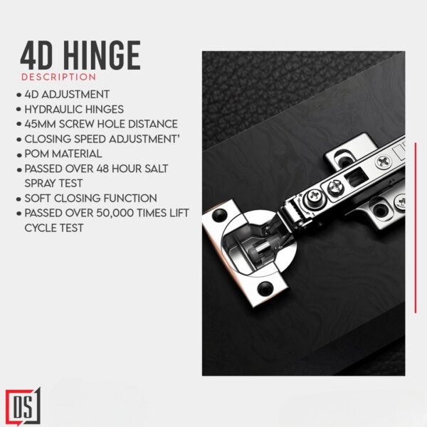 Cabint Hinges 4D Soft Close DS Front