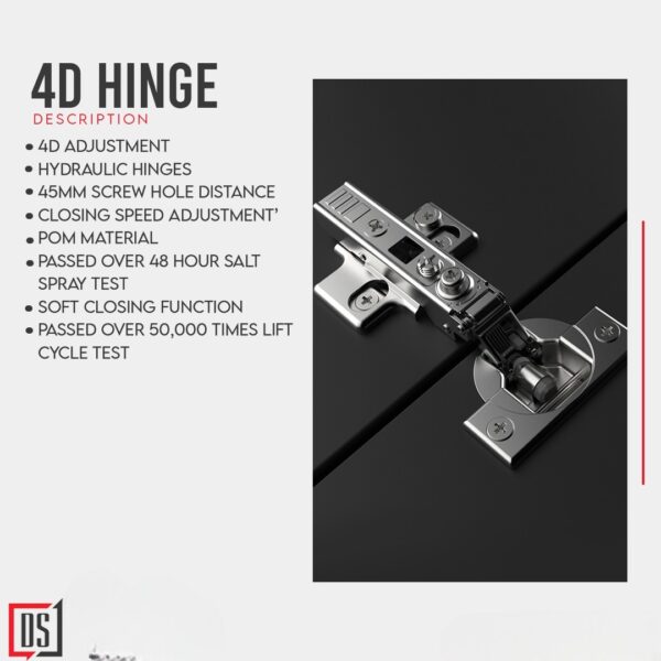 Cabint Hinges 4D Soft Close DS Side