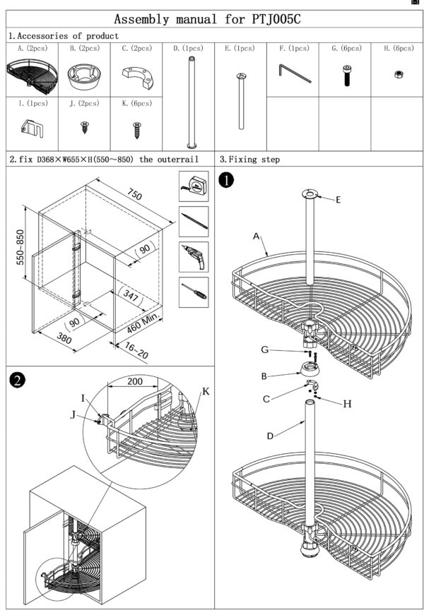 Half Round Corner PTJ005 Manual