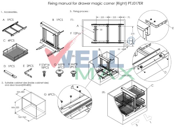 Magic Corner PTJ017E Manual