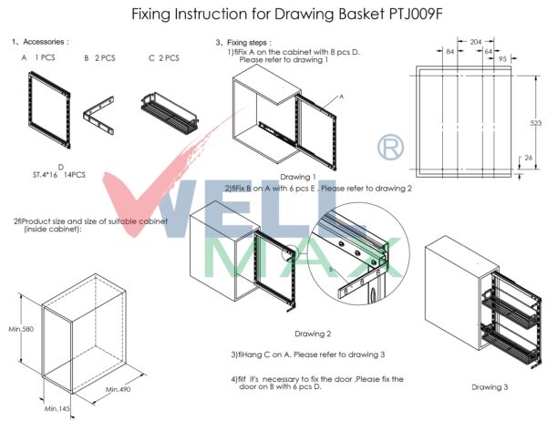 Spices Rack PTJ009F Manual