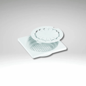 Floor Waste 6x6 Plaste White